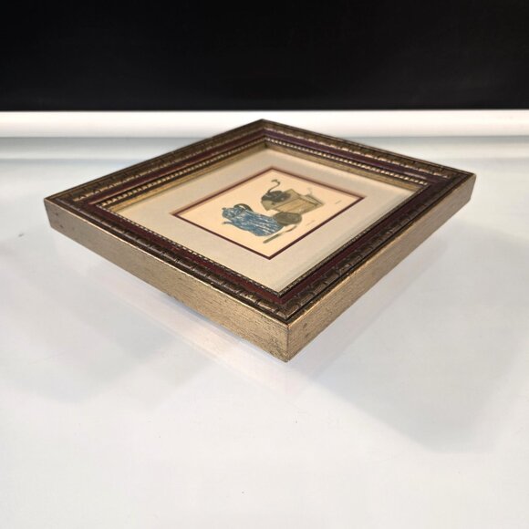 Coffee Mill By C. Don Ensor Framed Art Vintage Print Small 10" x 9" - Picture 3 of 5